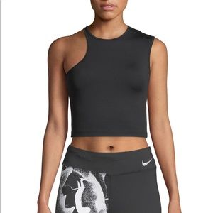 Nike Dri Fit Asymmetrical Work Out Top- BURGANDY